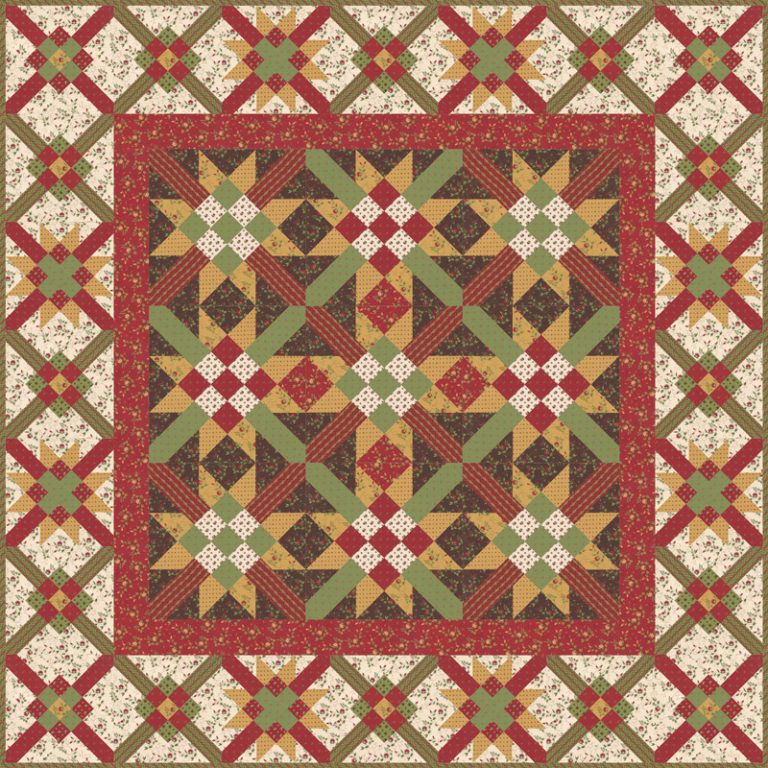 Glad Tidings, Poison Green, Jo Morton Reproduction - Moda - Miss D's Quilts